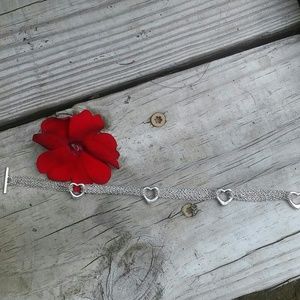 ❤925 Sterling Silver Heart Bracelet